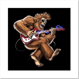 Bigfoot Guitarist Posters and Art